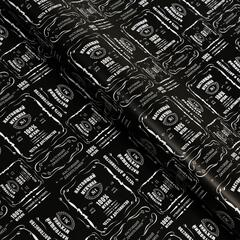 !09 Бумага (набор 5 листов) упаковочная глянцевая «100% мужик» 50 × 70 см.