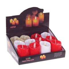 Набор из 12шт, Изделие декоративное с подсветкой "Свеча" (3xCR2032), L16 W16 H8,5 см