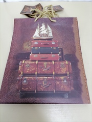 !Пакет подарочный бумажный "Чемоданное настроение" 26*32 см.