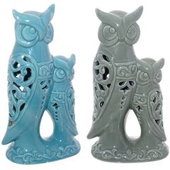 Фигурка декоративная "Совы" с подсветкой, L9 W5 H18 см, (2хLR44), 2в.