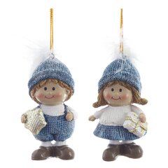 Фигурка декоративная подвесная "Дети",   L4 W3 H7,5 см, 2в.