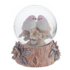 Фигурка декор в стекл шаре "Птички: Зимняя Сказка", D 6 см, L7 W6,5 H8 см