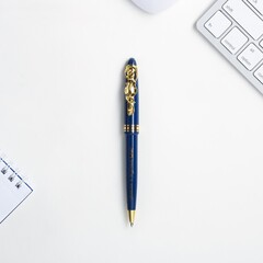 !09 Ручка шариковая (набор 3 штуки ) синий корпус, МИКС