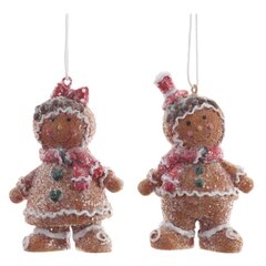 Фигурка декоративная подвесная "Пряничный человечек", L4,5 W3,5 H8 см, 2в.