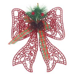 Украшение новогоднее "Бант", L18 W2 H23 см