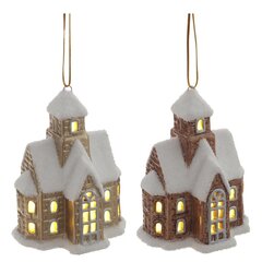 Фигурка декоративная подвесная "Домик" (подсветка, 2xLR44), L8 W5,5 H10,5 см, 2в.