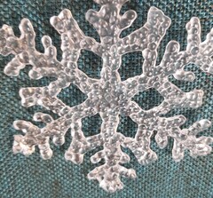 !09 НАБОР 4 ШТУКИ - НАБОР ЕЛОЧНЫХ УКРАШЕНИЙ "CLASSIC WHITE" - СНЕЖИНКА 10 СМ. ПРОЗРАЧНЫЙ