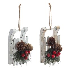 Изделие декоративное подвесное "Сани", L7 W6 H13 см, 2в.