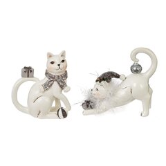 Фигурка декоративная "Кошка", L11 W5 H13 см, 2в.