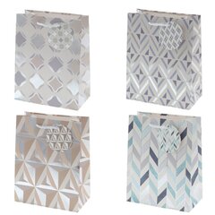 Пакет подарочный (бумага 210г/м2, блок микс 12шт), L18 W10 H23 см, 4в.