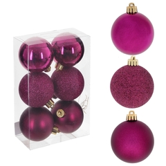 Набор из 6шт Украшение новогоднее "Шар", D6 см, L12 W12 H6 см