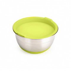 Миска с крышкой MIX зеленая 1.4л