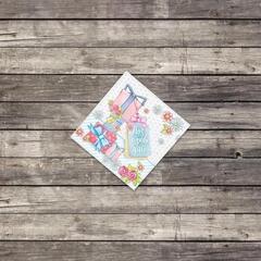 !09 Мини–открытка раскладывающая (набор 10 штук) «Подарки», 7 х 7 см.