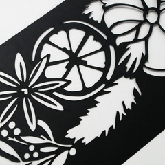 !09 Трафарет (набор 5 штук) для торта новогодний «Рождество», 32×10 см.