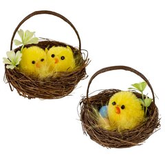 Набор из 2-х изделий декоративных "Гнездо пасхальное", L11 W6 H6 см