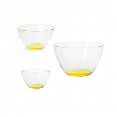 Набор салатников ГЛАДКИЙ желтые 19см + 16см + 11см