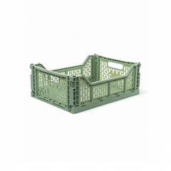 Корзина для хранения складная CASSA M зелёная 15л