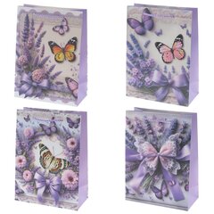 Пакет подарочный (бумага 210г/м2, блок микс 12шт), L18 W8,5 H24 см, 4в.