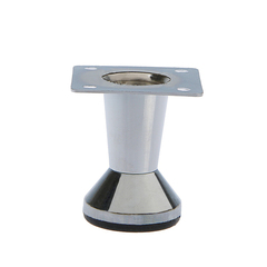 !09 Набор из 3-х штук - Опора мебельная, регулируемая, конусообразная, h=50 мм, цвет хром