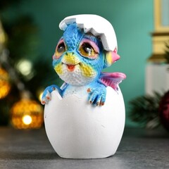 !Фигура 2 штуки "Дракошка в яичке" синяя, 5,5х5х8см