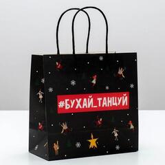 Пакет подарочный «Бухайтанцуй», 2 штуки, 22 × 22 × 11 см