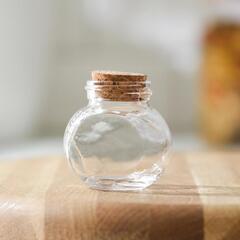 !09 Баночка стеклянная для специй 2 штуки с пробковой крышкой «Парфе», 50 мл, 4×5,4 см