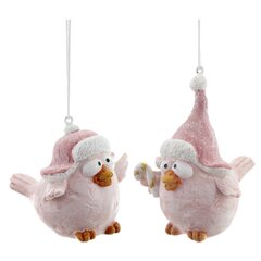 Фигурка декоративная подвесная  "Птичка",   L6 W7 H6 см, 2в.