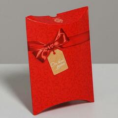 !09 НАБОР 4 ШТУКИ - Коробка складная фигурная 11 × 8 × 2 см: "Beautiful love" цвет розовый + "От всей души" цвет красный