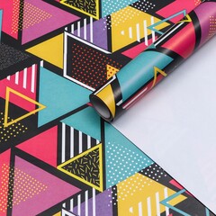 !Бумага упаковочная мелованная" Абстракция", 0,7 х 5 м, 70г/м2