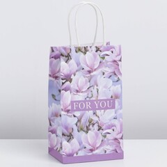 !09 Пакет крафтовый (набор 4 штуки) "For you", 12 × 21 × 9 см.