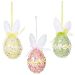 Изделие декоративное подвесное "Яйцо" (блок 12шт), L6 W6 H11 см, 3в.