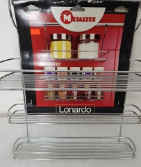 !Этажерка навесная Lonardo 3-х ярусная 35*13*41 см. Metaltex, Италия