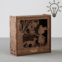 !09 Ночник "Мир чудес" 15х15 см