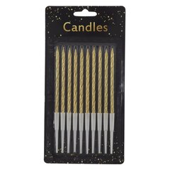 Набор из 10-ти свечей для торта, D 0,5 см,L9,5 W0,5 H18,5 см