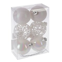 Набор из 6шт Украшение новогоднее Шар "Жемчужная сказка", D6 см, L11,5 W6 H17,5 см