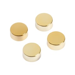 !09 Набор из 8 штук - Зеркалодержатель ТУНДРА LIGHT, d=17 мм, без сверления, цвет золото, пластик