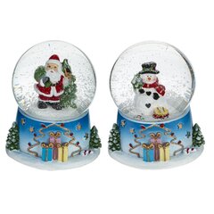 Фигурка декор в стекл шаре "Дед Мороз/Снеговик", D 7 см, L8,5 W8 H9 см, 2в.