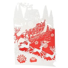 Открытка новогодняя в конверте, L12 W0,5 H17 см