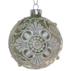 Украшение новогоднее Шар "Вологодское кружево", D 8 см, L8 W8 H10 см