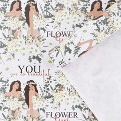 !09 Бумага (набор 3 листа) упаковочная крафтовая "Девчули" 50 × 70 см.