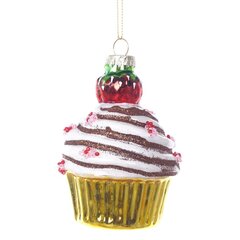 Украшение новогоднее "Пирожное", L7 W7 H11,5 см