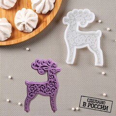 !09 Силиконовый молд «Олень», 11×7,5 см, цвет прозрачный