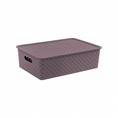 Корзинка БЕРЕСТА сиреневая 7.5л с крышкой