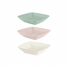 Тарелка суповая SERVICE 17.5см квадратная микс цветов