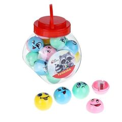 !Точилка с контейнером 5 штук "Смайл", МИКС