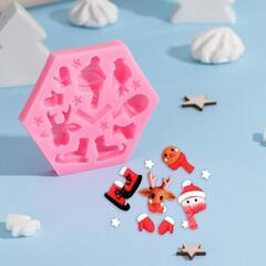 !09 Молд «Новогодние забавы», 11,5x10x1,5 см, цвет МИКС