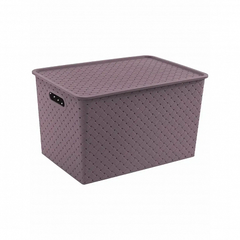 Корзинка БЕРЕСТА сиреневая 14л с крышкой