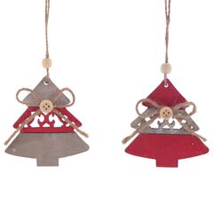 Украшение новогоднее "Елка", L8 W0,6 H9 см, 2в.