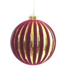 Украшение новогоднее Шар "Красный бархат", D10 см, L10 W10 H12,5 см