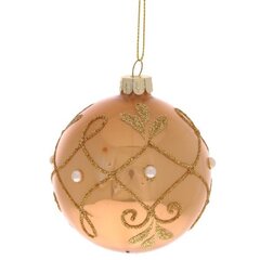 Украшение новогоднее Шар "Золотой узор" , D 8 см, L8 W8 H8 см